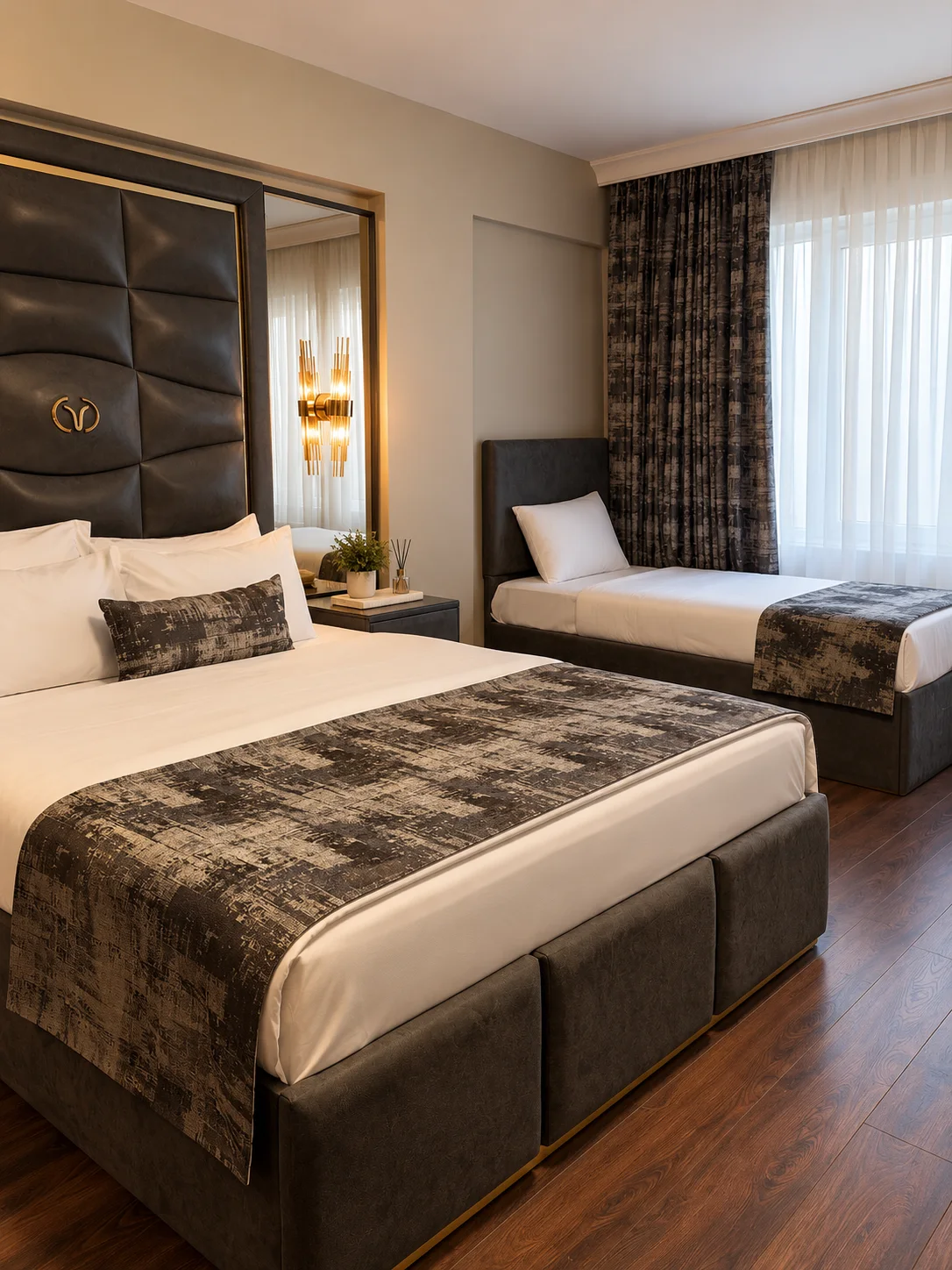 Antrasit Residence — Yatak alanının genel görünümü