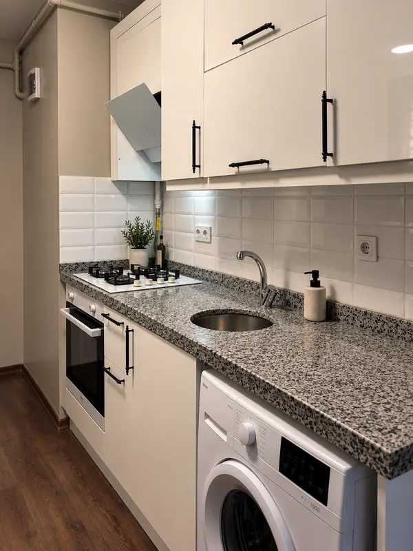 Antrasit Residence — Mutfak ve çamaşır makinesi