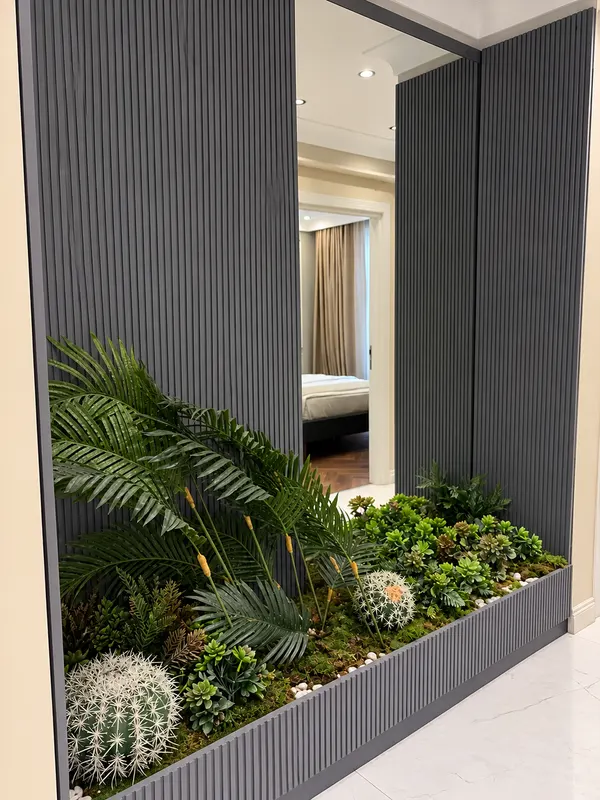 Botanik Residence — Bitkili dekorasyon ve ayna